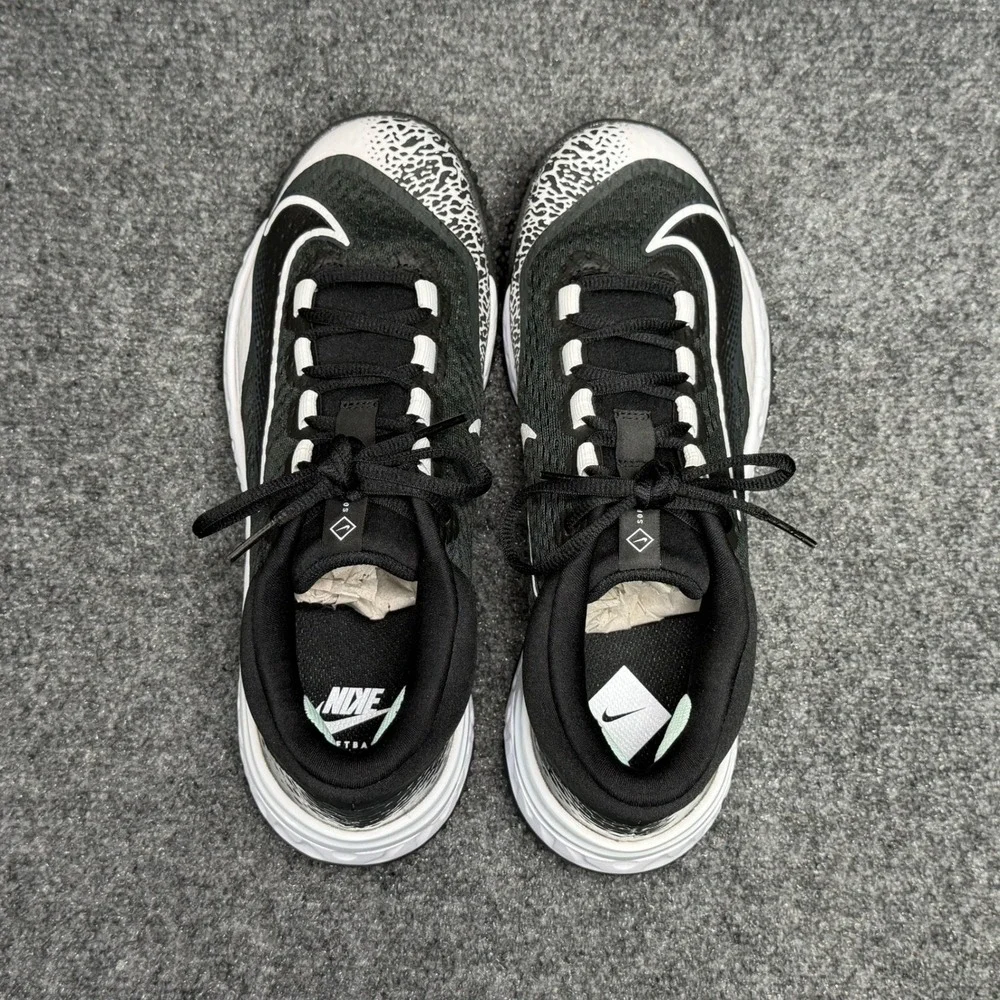 Nike Alpha Huarache Elite 4 Turf Softball Shoes Women 9.5 Black Athletic Sneaker